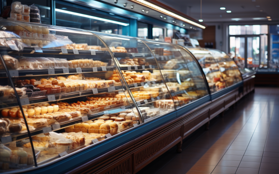 A bustling frozen food aisle in a supermarket, highlighting the vast range of products available