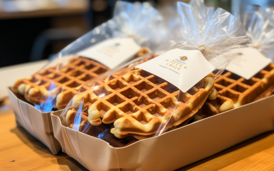 Banzas chickpea based Protein Waffles in a package