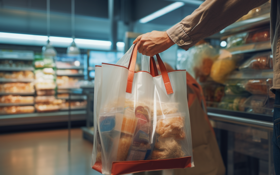 Consumer returning reusable packaging to a store