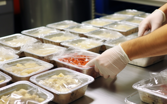 Preparing and packaging individual portions of freezer meals