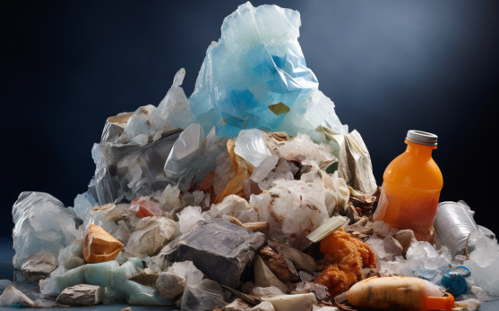 Recycling process for frozen food packaging materials