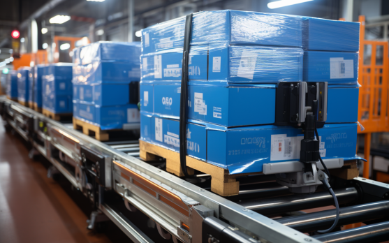 Robots organizing pallets of frozen products