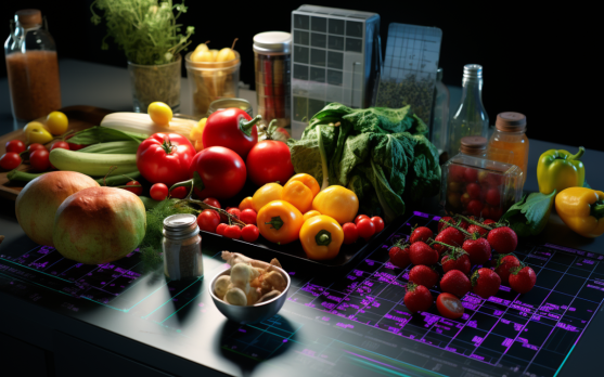 hyperspectral imaging capturing food composition and freshness in a lab setting