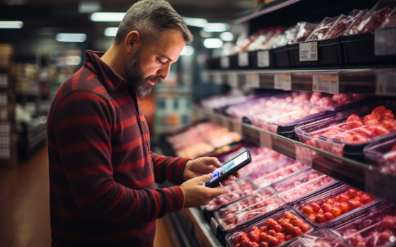 A consumer scanning a product’s barcode using a smart app to check its freshness f466 4e85 a4c5 3569d3303b1d