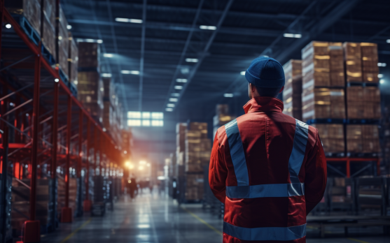 A logistics manager in a cold chain logistics center