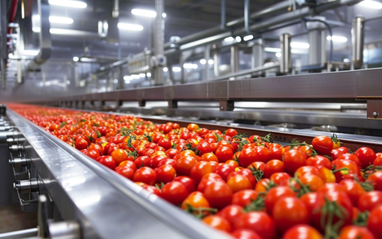 Advanced automation systems in a food processing plant