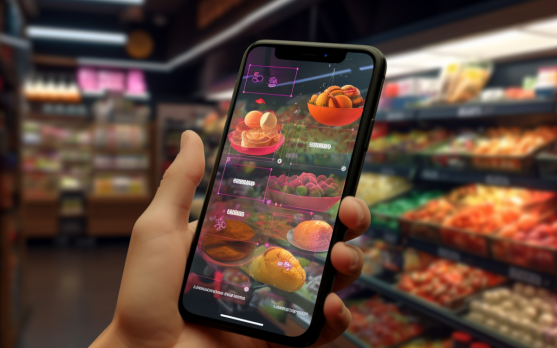 An AI powered mobile app being used in a grocery store 1
