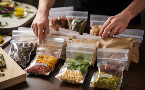 Chefs packaging their signature dish into a DIY food kit for home cooking