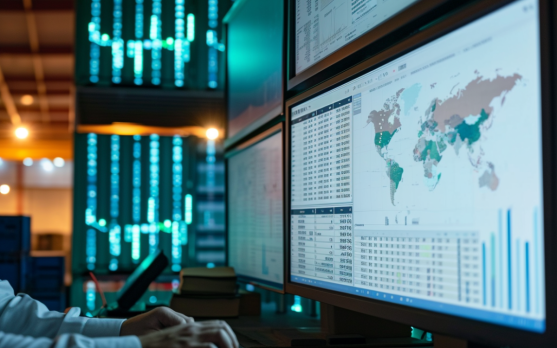 Cold chain professionals analyzing data mining outputs for demand forecasting