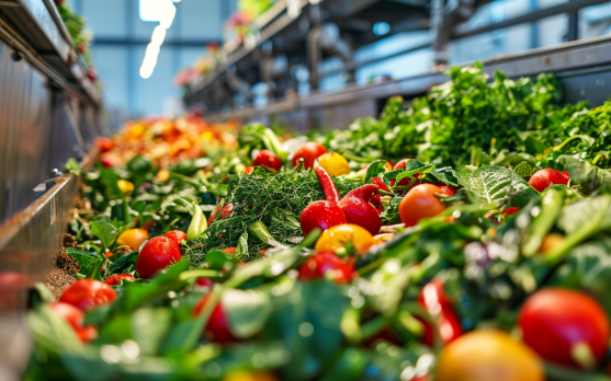 Innovative food waste recycling technology in a sustainable food facility