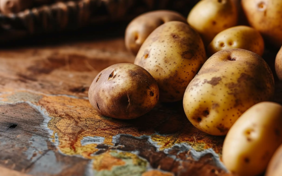Map highlighting regional growth in the potato protein market