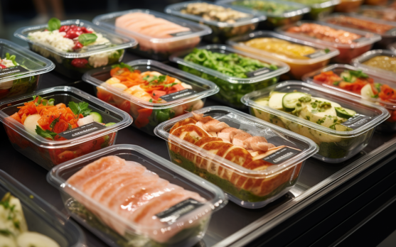 Premium frozen fusion foods with global flavors in a supermarket