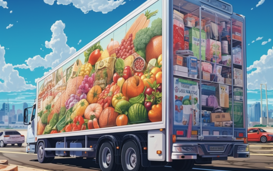 Transporting food products from warehouses to consumers