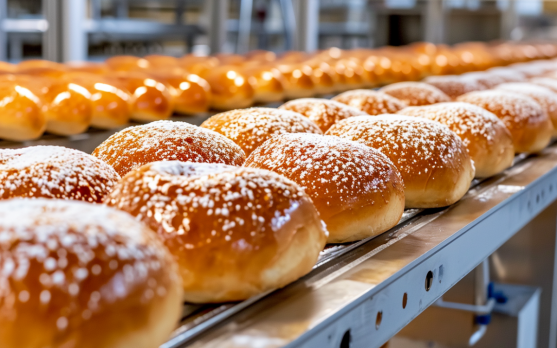 Advanced freezing technology in a bakery production line