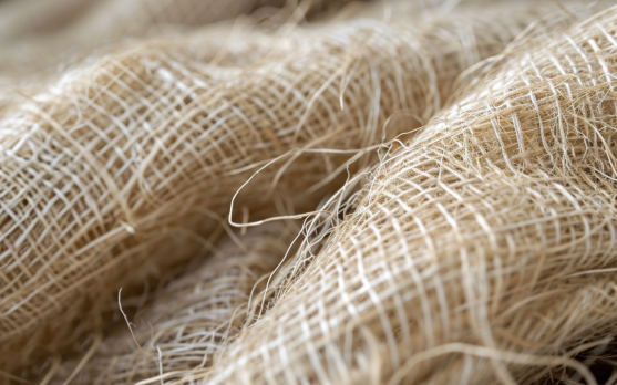 Close up of fiber based packaging material highlighting its texture and sustainability