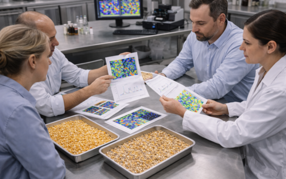 Quality team meeting in a grain company