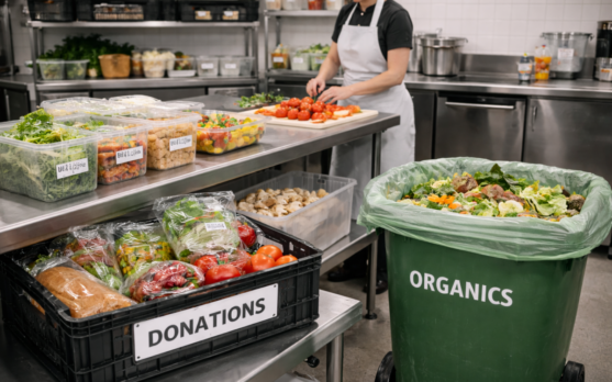 The upstream side of food waste prevention in a fresh food business